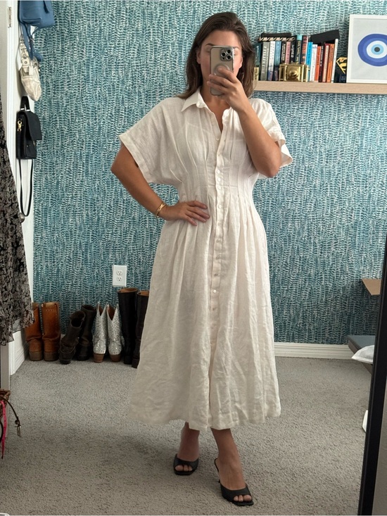 Anthropologie Dresses & Skirts - Anthropologie Cream Button-Front Maxi Dress